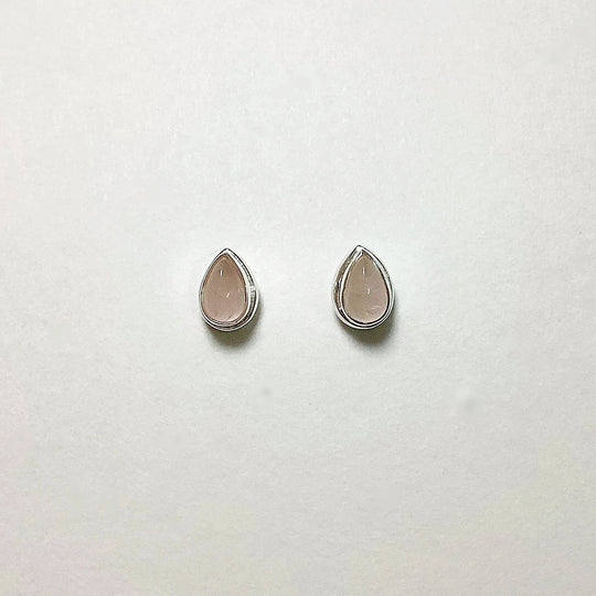 Rose Quartz Stud Earrings - Rocks and Gems Canada