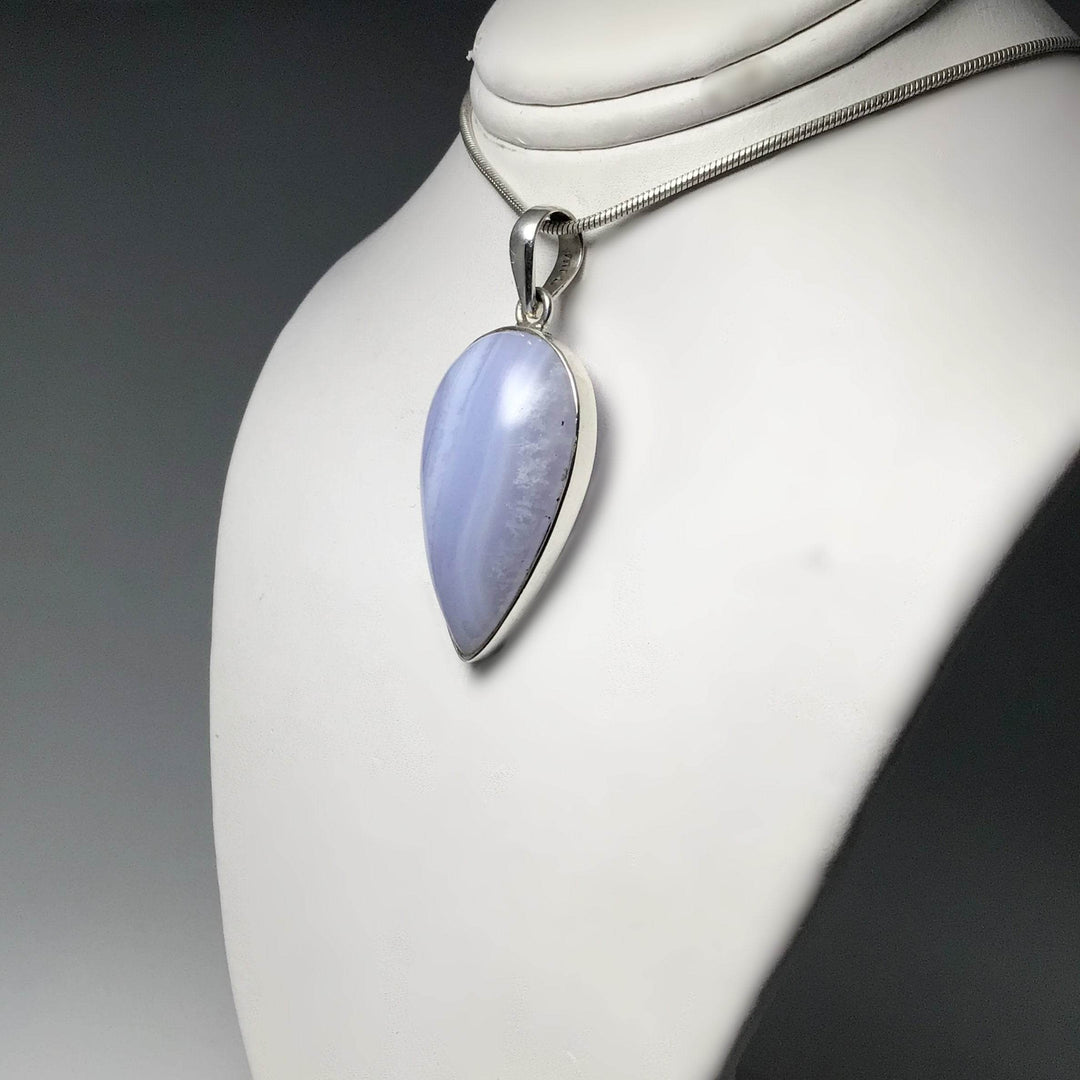 Blue Lace Agate Pendant - Rocks and Gems Canada