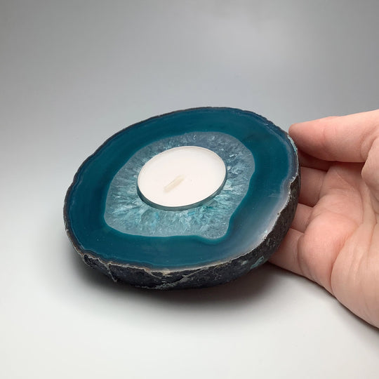 Agate Candle Holder - Rocks and Gems Canada