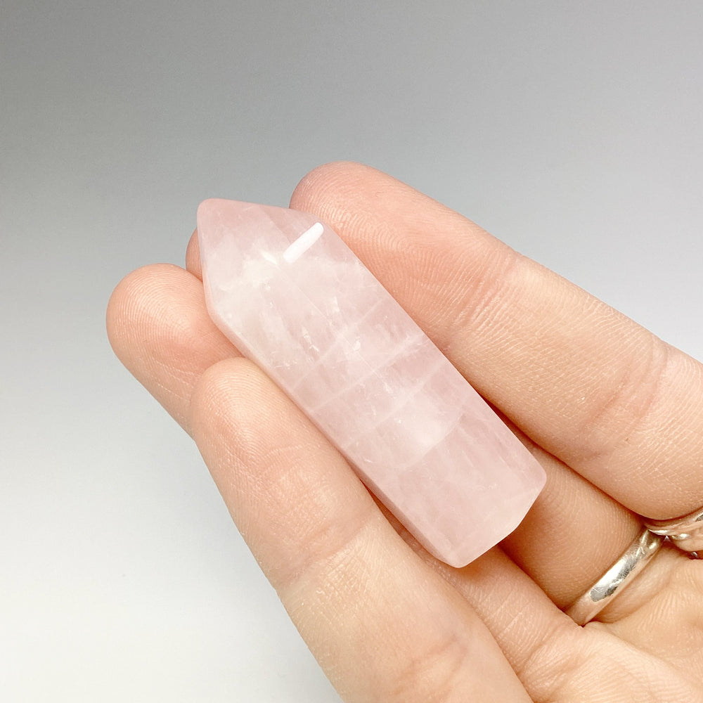 Polished Rose Quartz Point - Rocks and Gems Canada