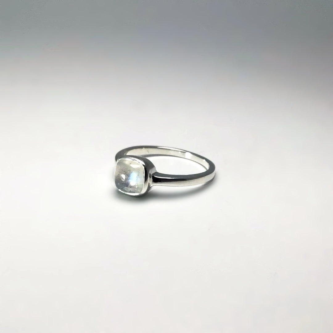 Rainbow Moonstone Ring - Rocks and Gems Canada