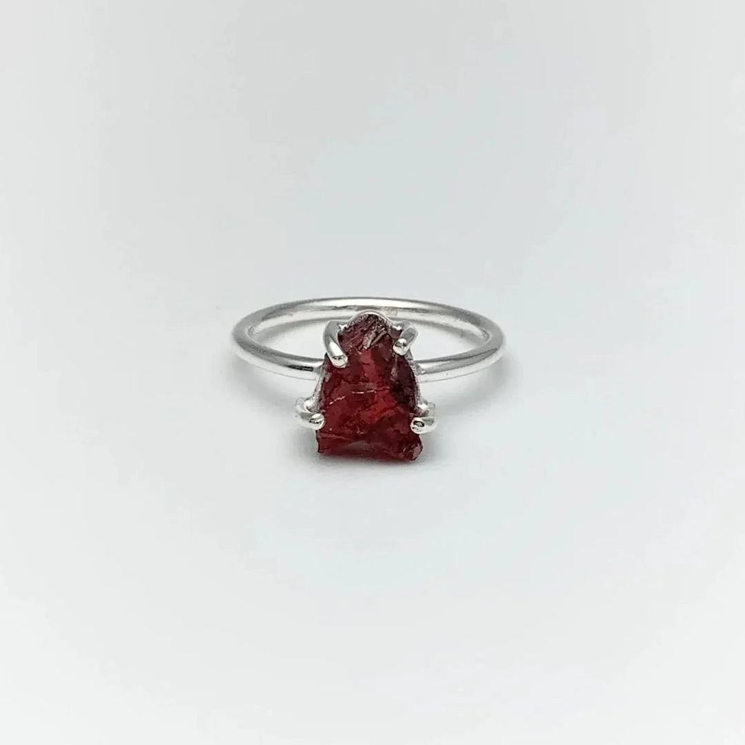 Raw Garnet Ring - Rocks and Gems Canada
