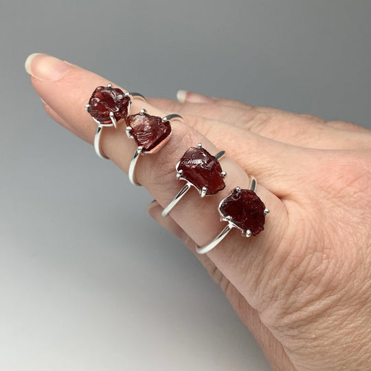 Raw Garnet Ring - Rocks and Gems Canada