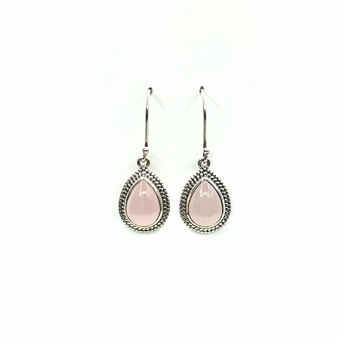 Rose Quartz Dangle Earrings - Rocks and Gems Canada
