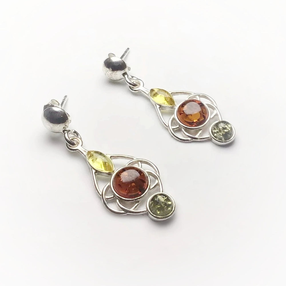 Mixed Amber Stud Earrings - Rocks and Gems Canada
