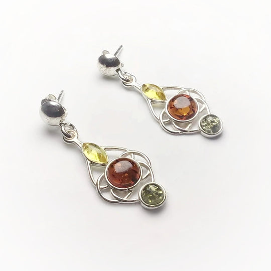 Mixed Amber Stud Earrings - Rocks and Gems Canada