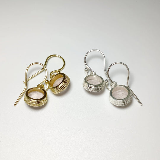Rose Quartz Dangle Earrings - Rocks and Gems Canada