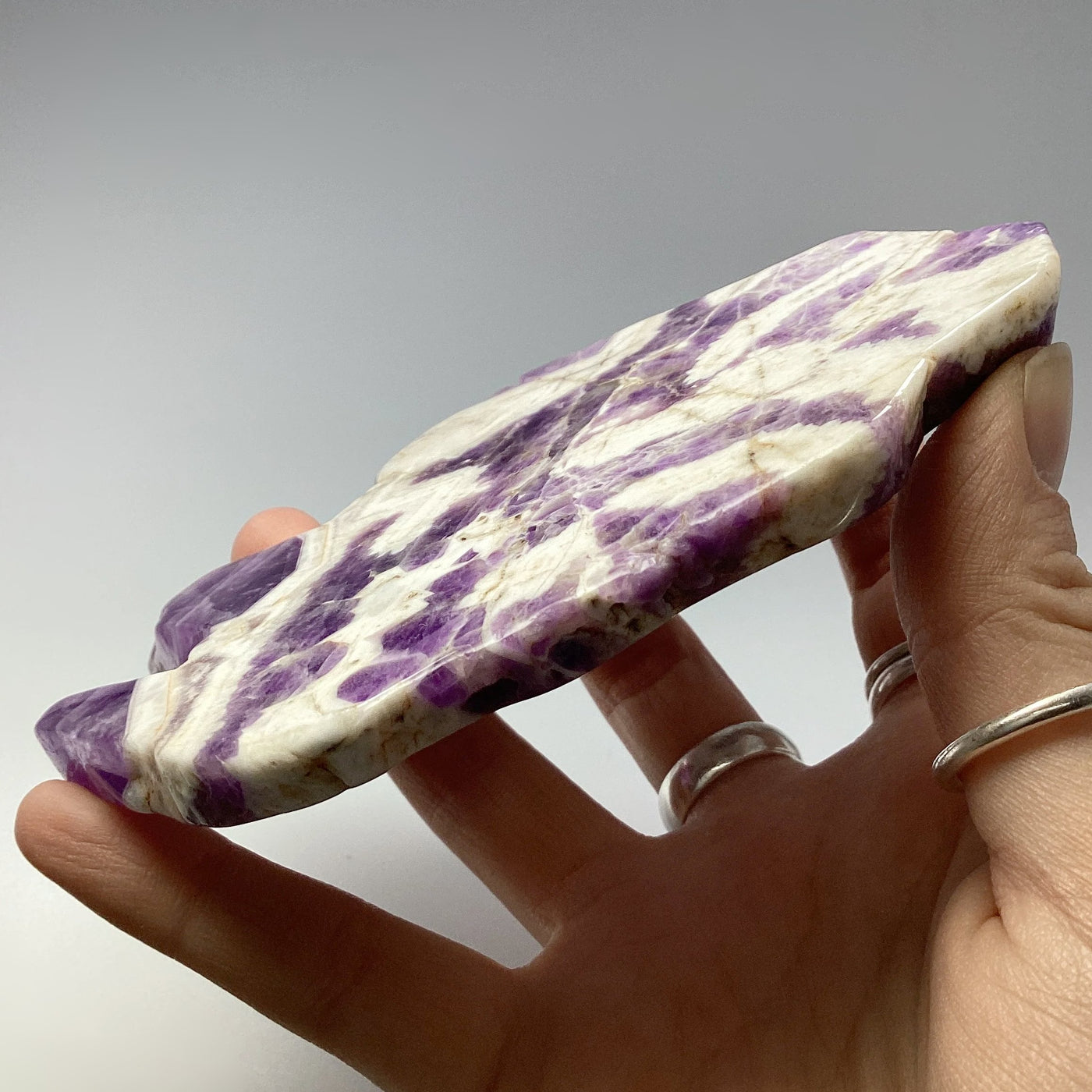 Chevron Amethyst Slice