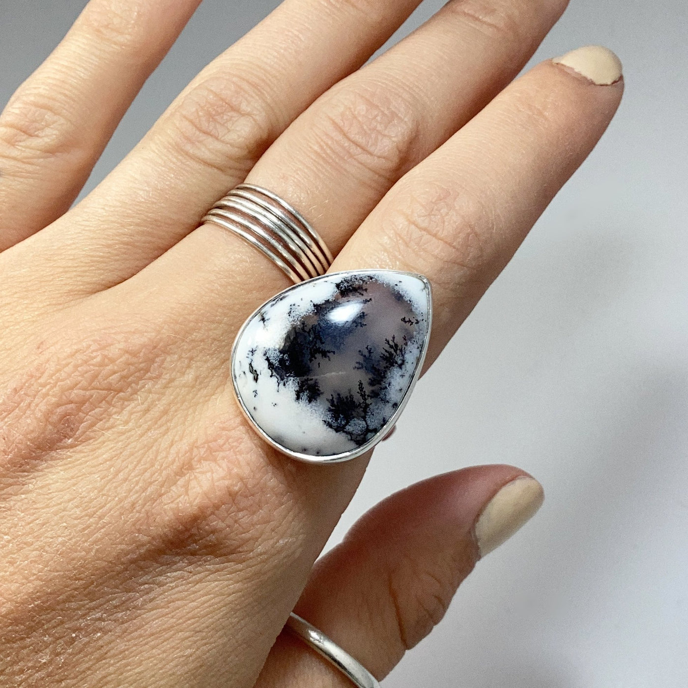 Dendritic Opal Ring