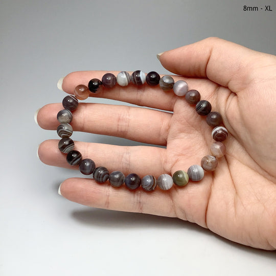 Botswana Agate Beaded Bracelet - Rocks and Gems Canada