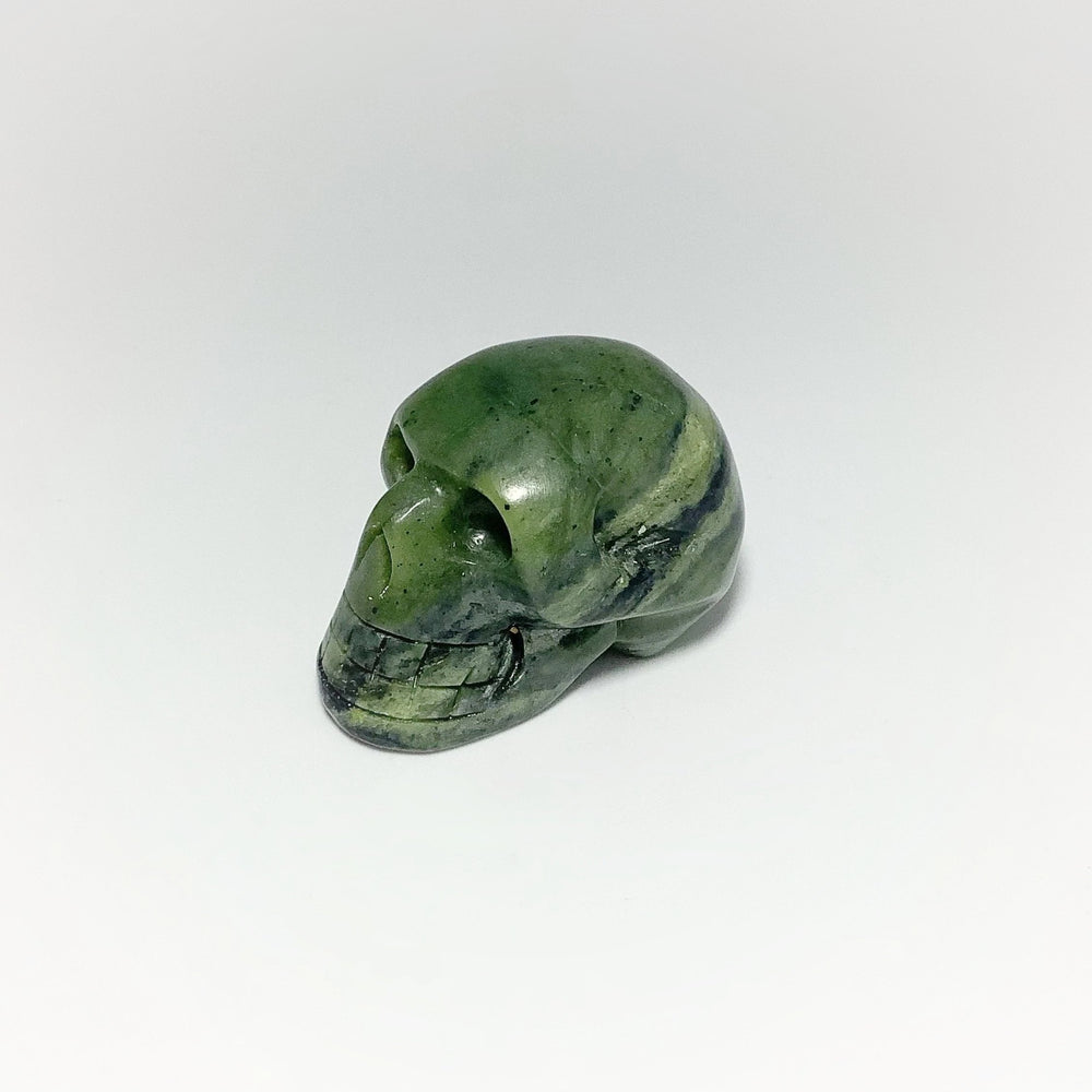 Carved Canadian Jade Skull - Rocks and Gems Canada