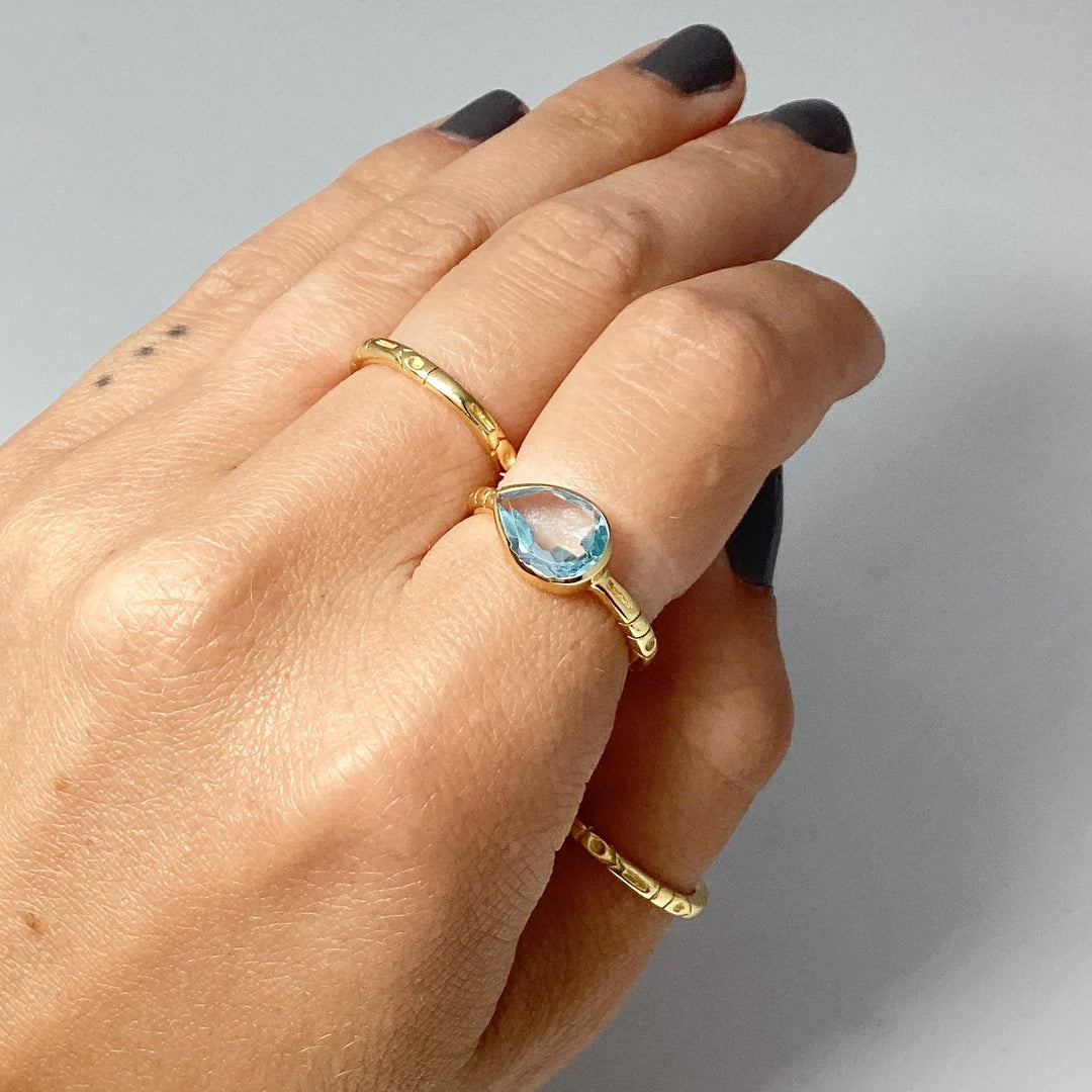 Blue Topaz Ring - Rocks and Gems Canada