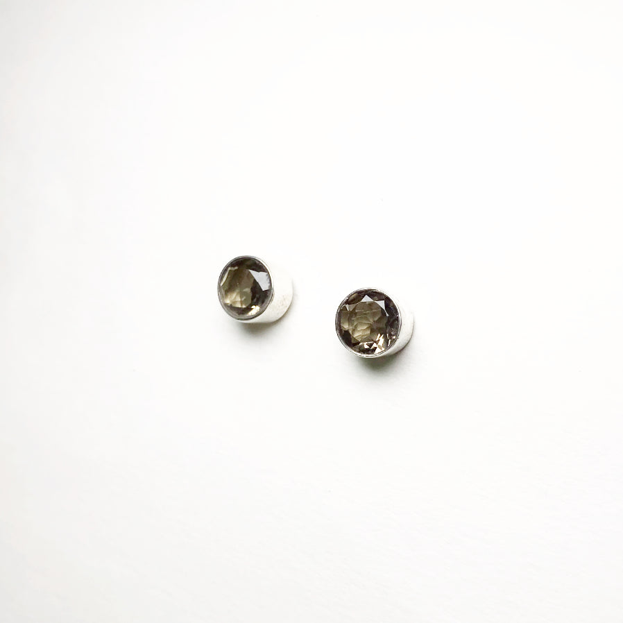 Smoky Quartz Stud Earrings - Rocks and Gems Canada