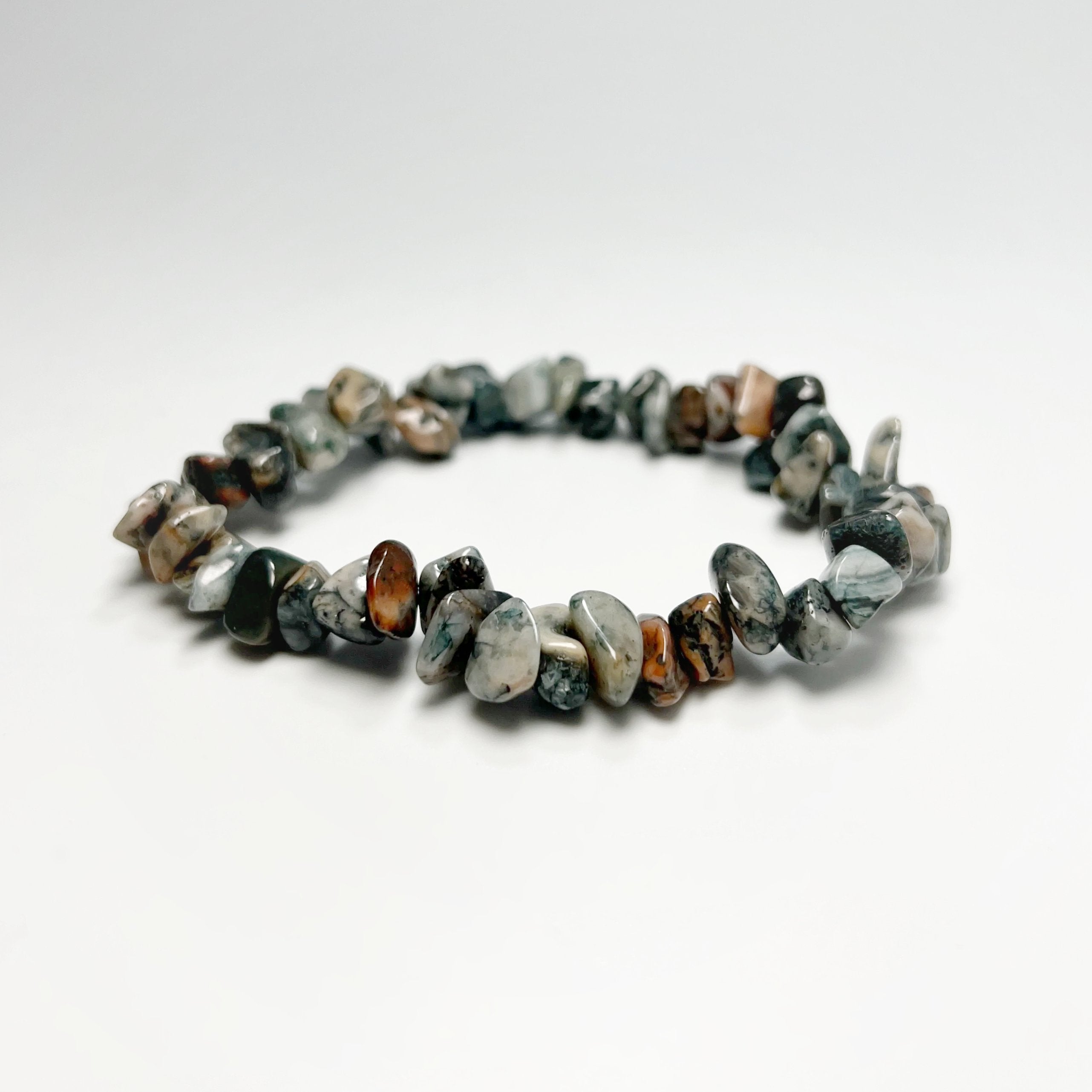 Black Crazy Lace Agate Chip Beaded Bracelet - Rocks and Gems Canada