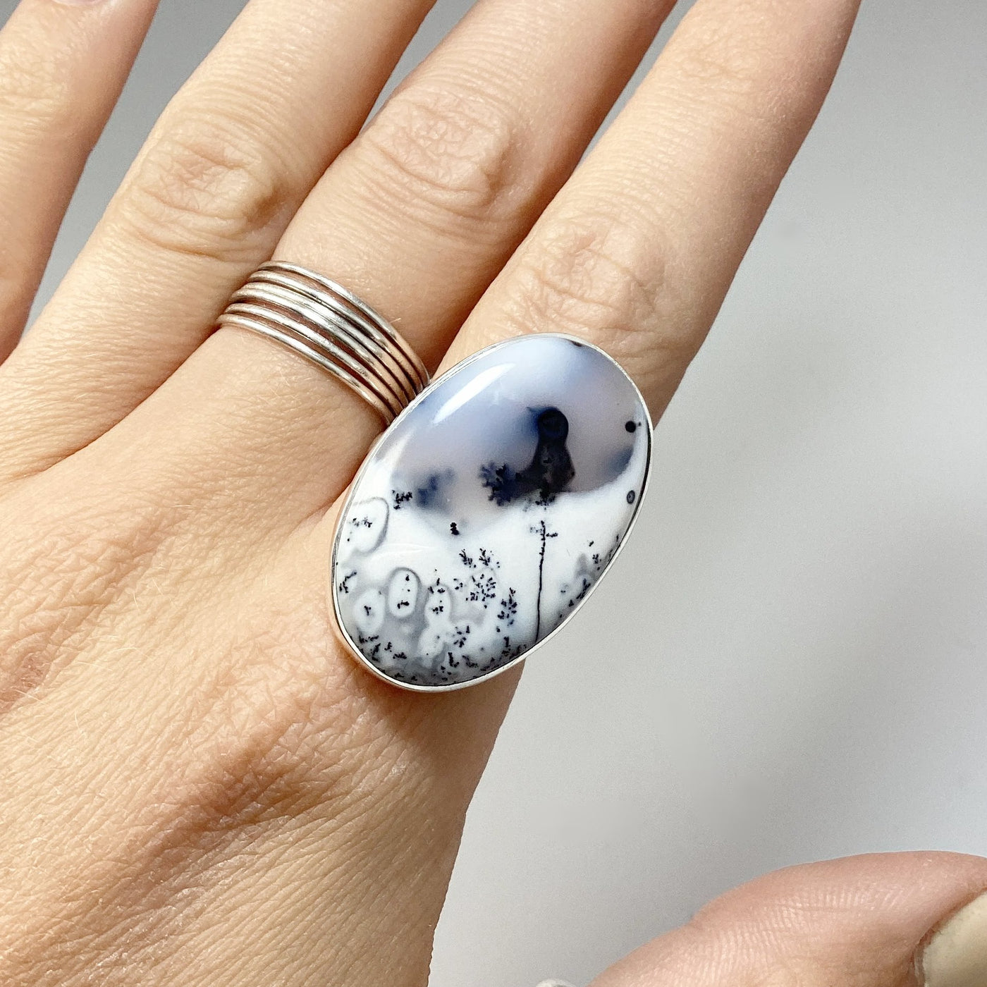 Dendritic Opal Ring