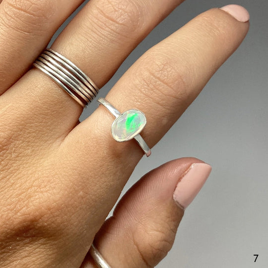 Faceted Ethiopian Fire Opal Ring - Rocks and Gems Canada