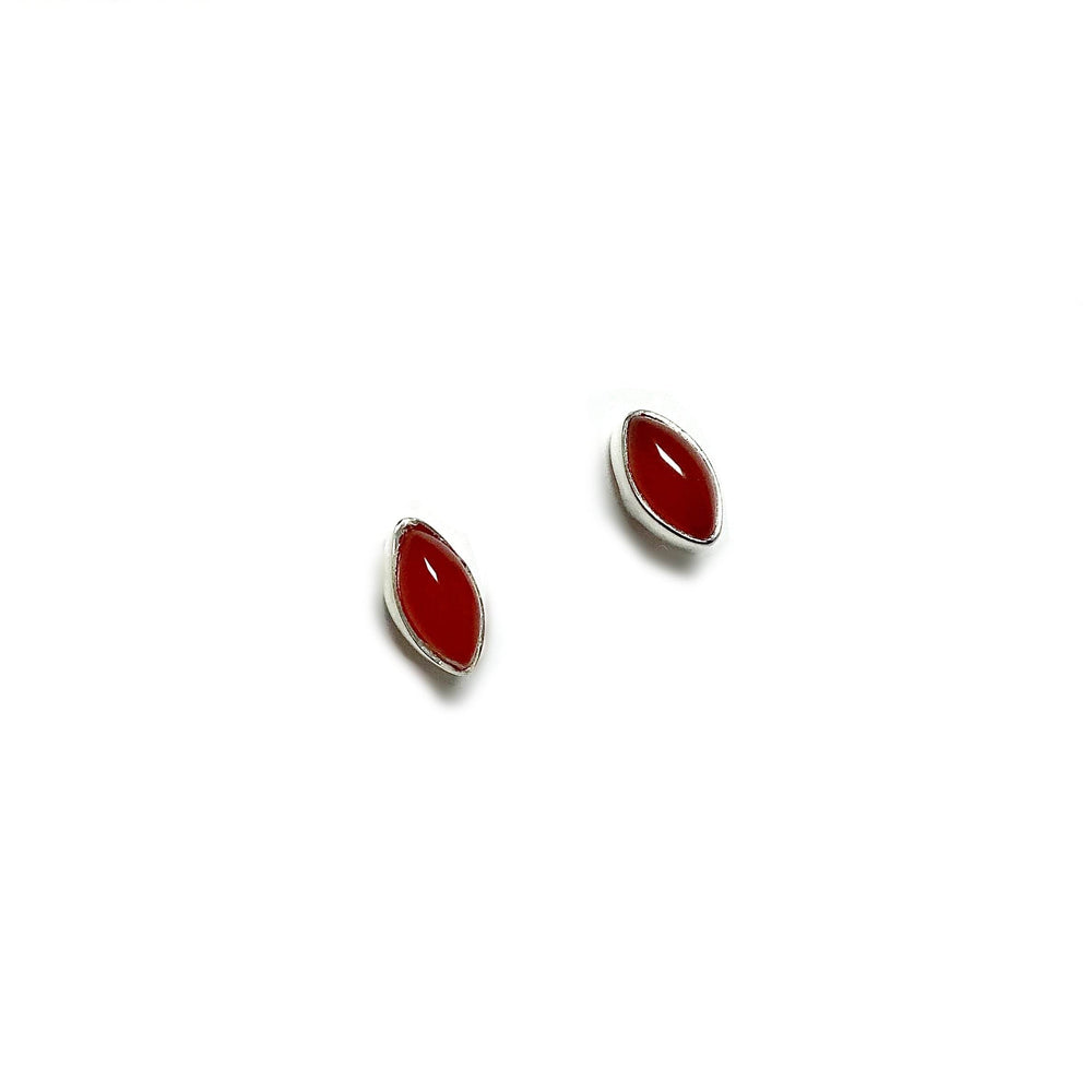 Carnelian Agate Stud Earrings - Rocks and Gems Canada