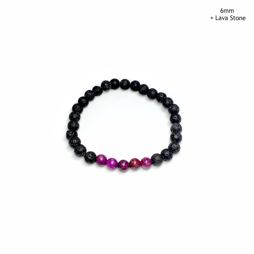 Purple Crazy Lace Agate Beaded Bracelet - Rocks and Gems Canada