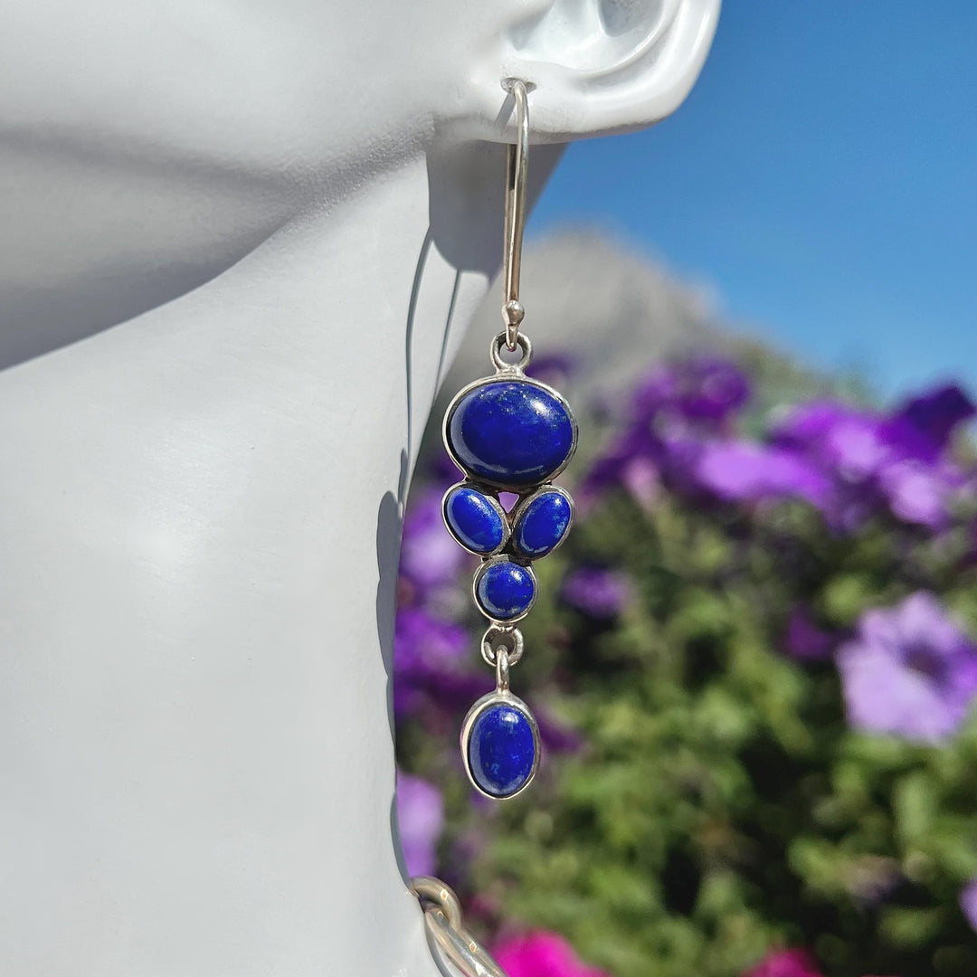 Lapis Lazuli Necklace and Earrings Set - Rocks and Gems Canada