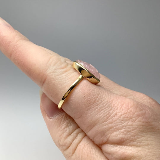 Raw Rose Quartz Ring - Rocks and Gems Canada