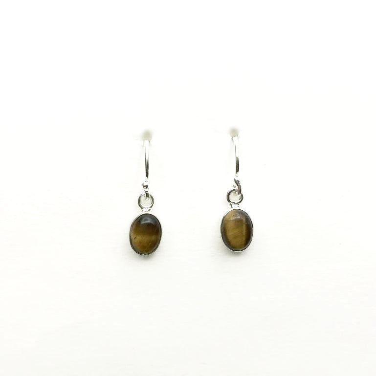 Tiger Eye Dangle Earrings - Rocks and Gems Canada