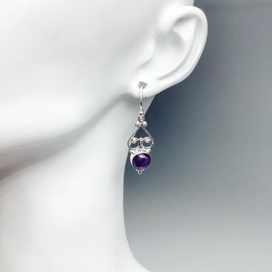 Amethyst Dangle Earrings - Rocks and Gems Canada