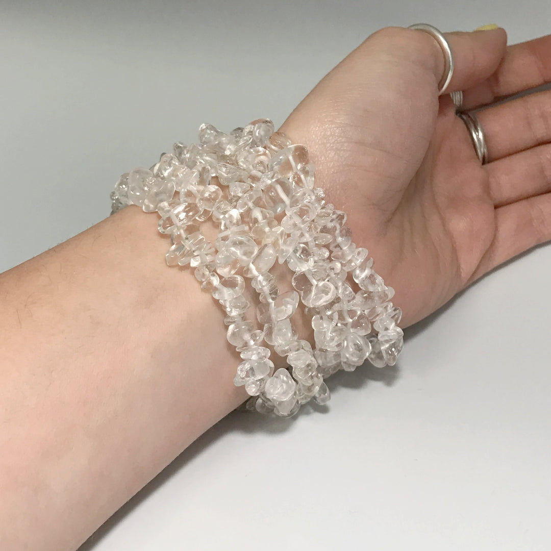 Quartz Chip Beaded Bracelet - Rocks and Gems Canada