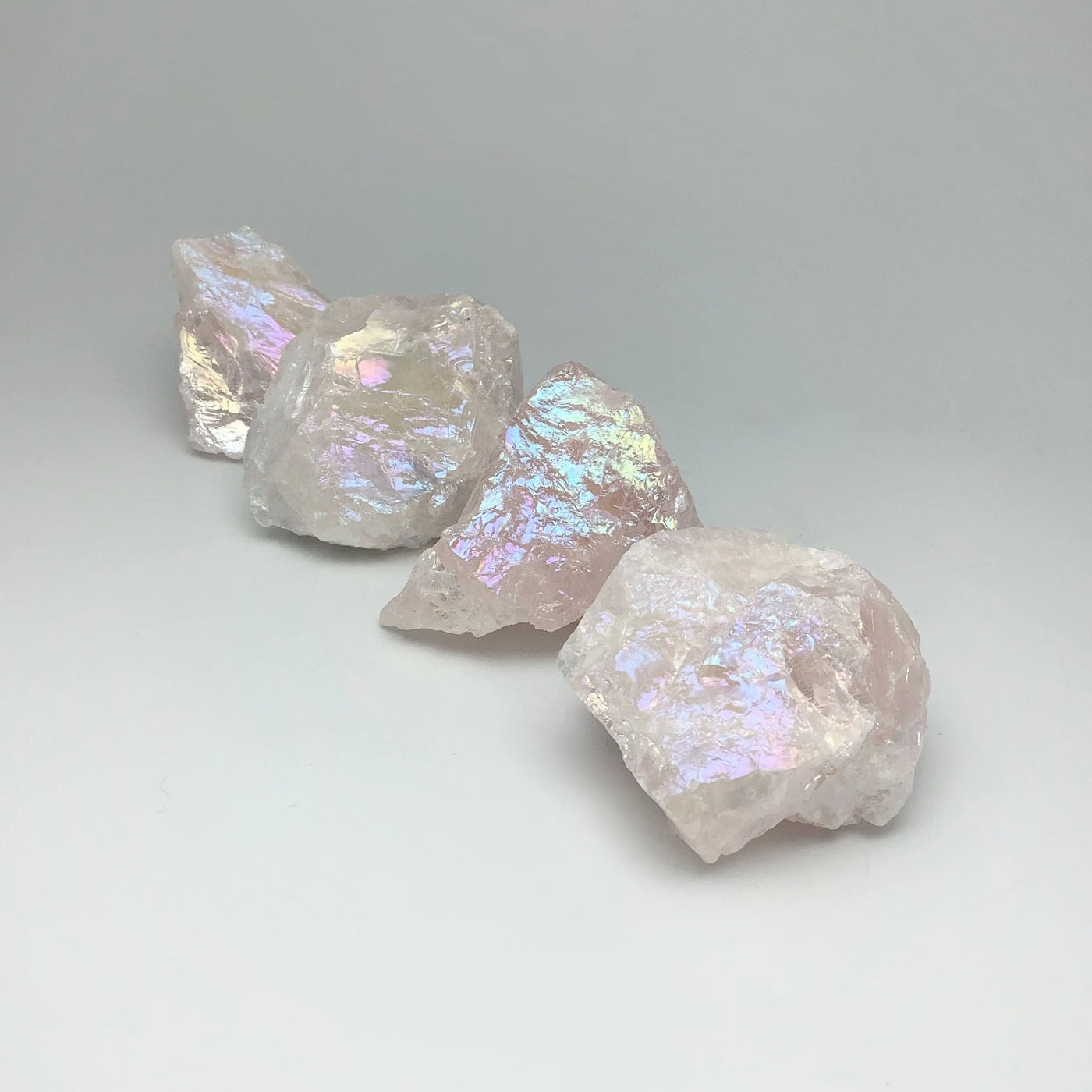 Opalescent Rose Quartz Rough Chunk at $45 Each