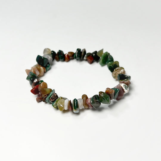 Indian Agate Chip Beaded Bracelet - Rocks and Gems Canada
