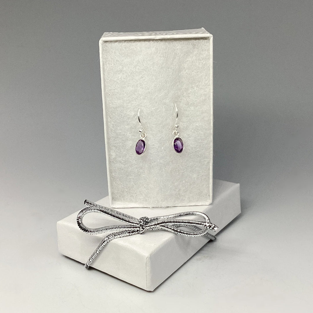 Amethyst Dangle Earrings - Rocks and Gems Canada