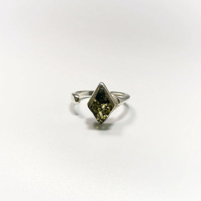 Green Amber Ring