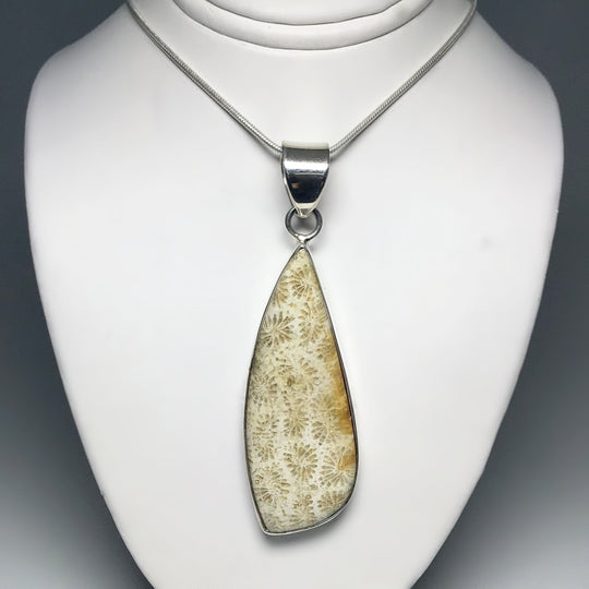 Fossilized Coral Pendant - Rocks and Gems Canada
