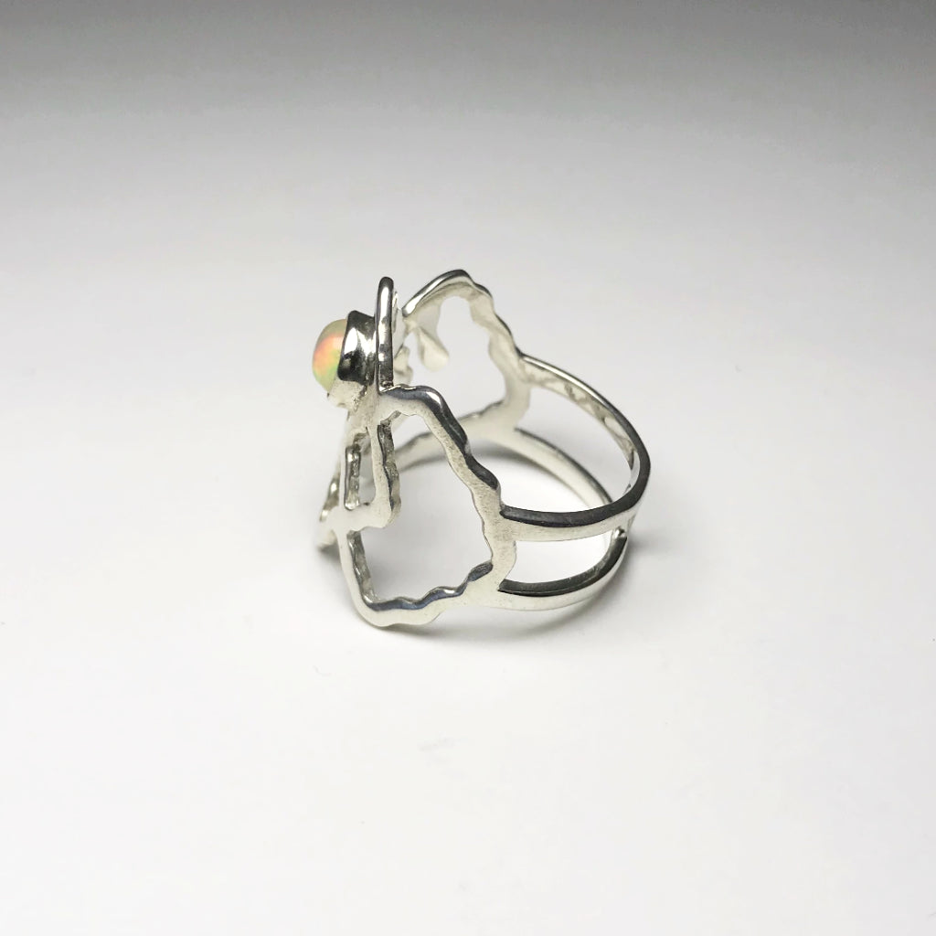Ethiopian Fire Opal Ring - Rocks and Gems Canada