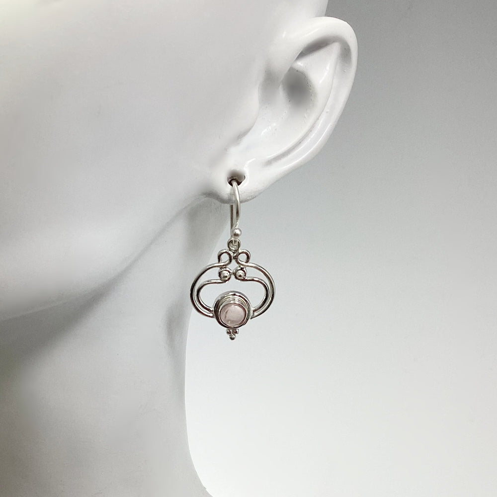 Rose Quartz Dangle Earrings - Rocks and Gems Canada