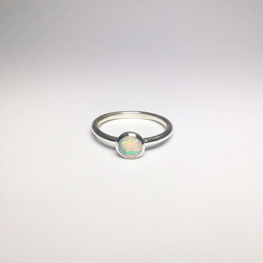 Faceted Ethiopian Fire Opal Ring - Rocks and Gems Canada