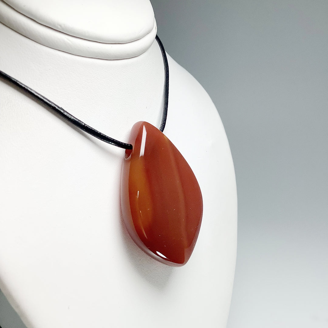 Carnelian Agate Drilled Pendant - Rocks and Gems Canada