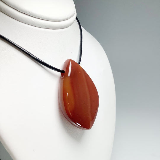 Carnelian Agate Drilled Pendant - Rocks and Gems Canada