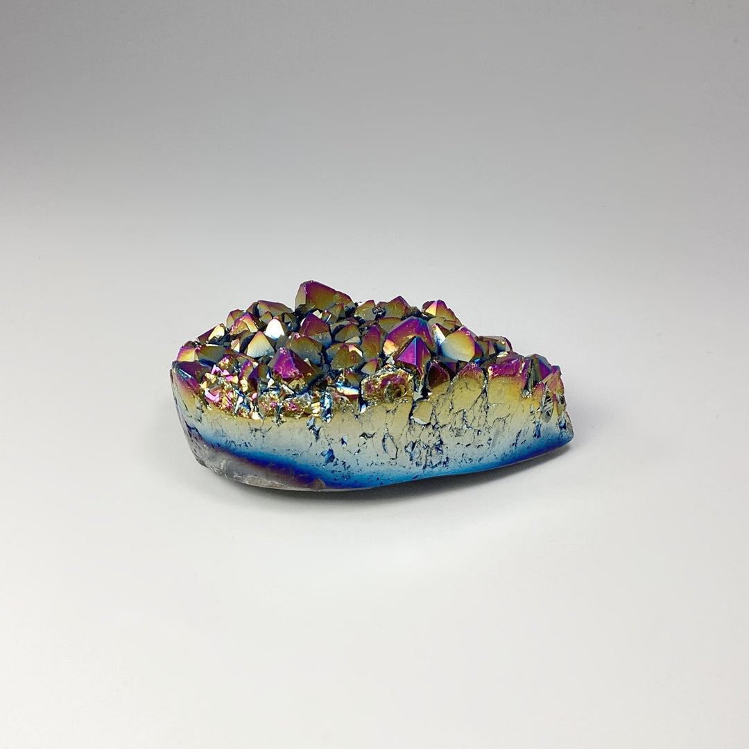 Rainbow Amethyst Druze Cluster Teardrop Carving - Rocks and Gems Canada