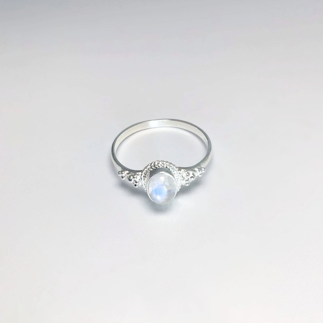 Rainbow Moonstone Ring - Rocks and Gems Canada