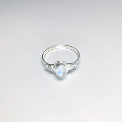 Rainbow Moonstone Ring