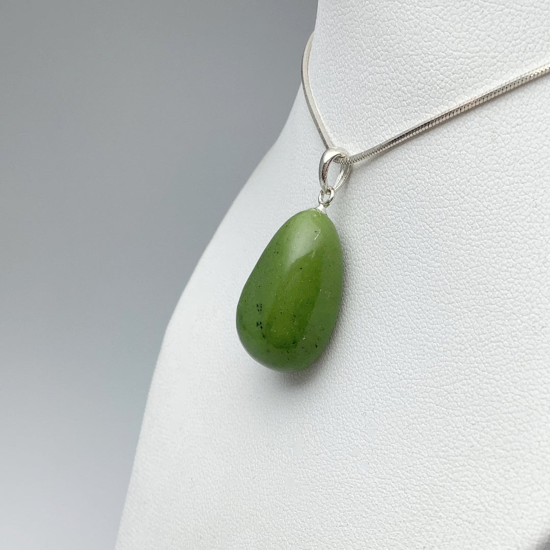 Canadian Jade Teardrop Pendant - Rocks and Gems Canada