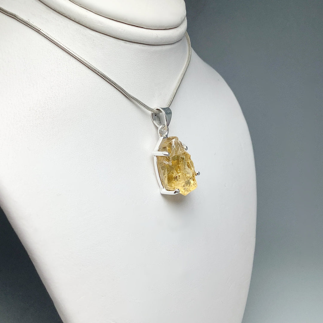 Raw Citrine Pendant - Rocks and Gems Canada