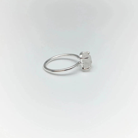 Raw Rainbow Moonstone Ring - Rocks and Gems Canada