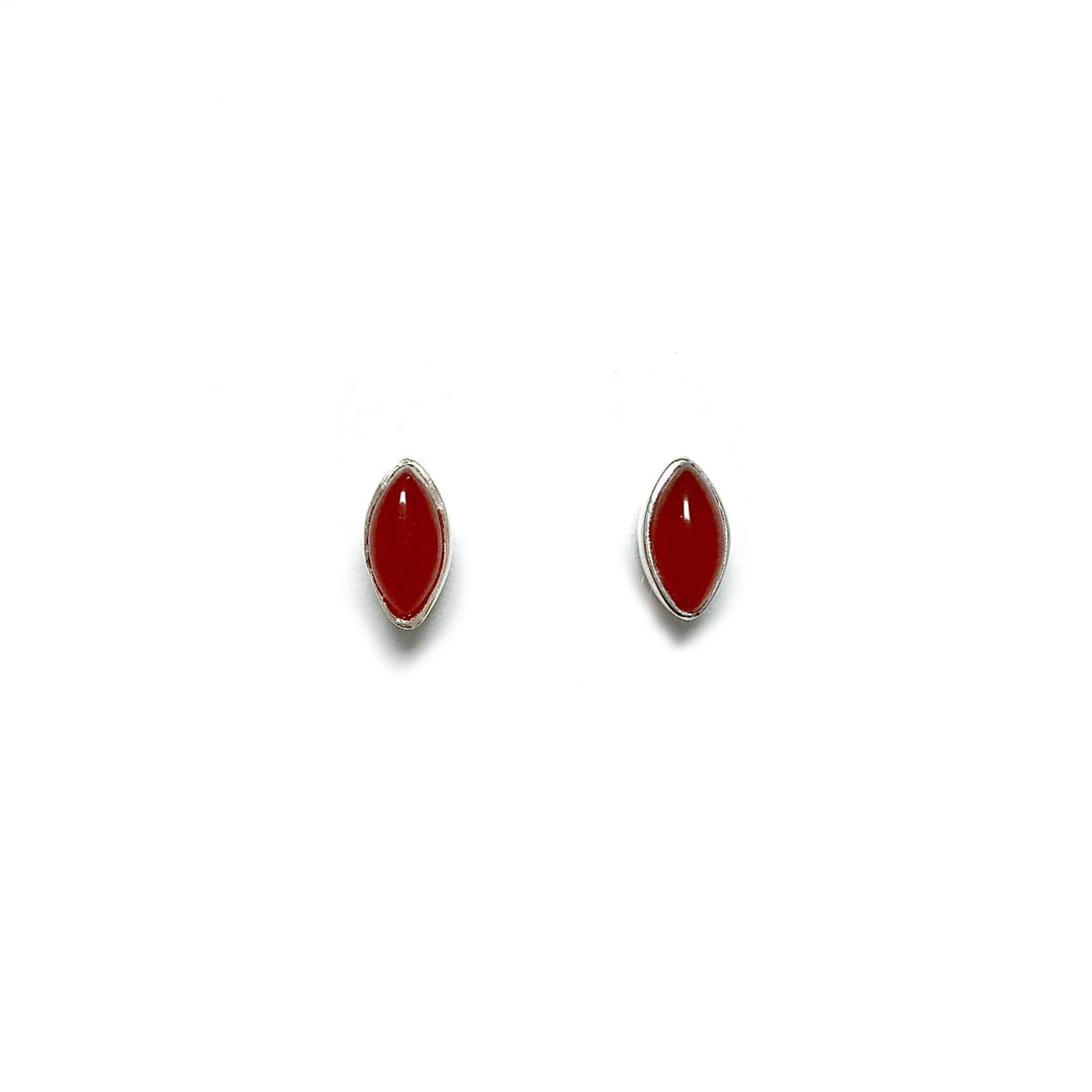 Carnelian Agate Stud Earrings - Rocks and Gems Canada