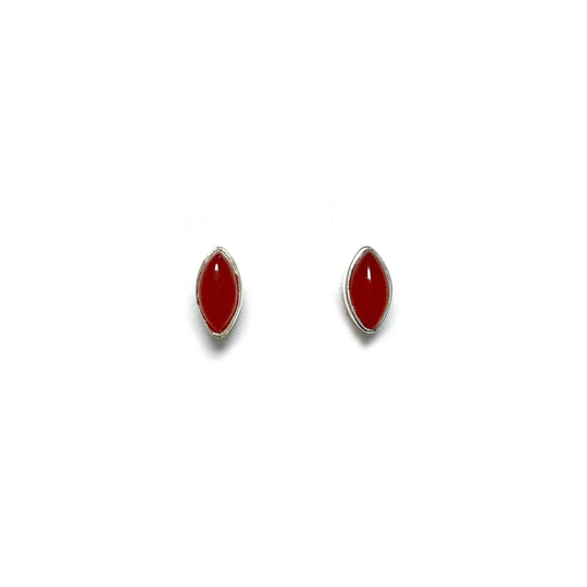 Carnelian Agate Stud Earrings - Rocks and Gems Canada