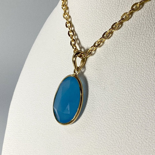 Blue Chalcedony Pendant - Rocks and Gems Canada