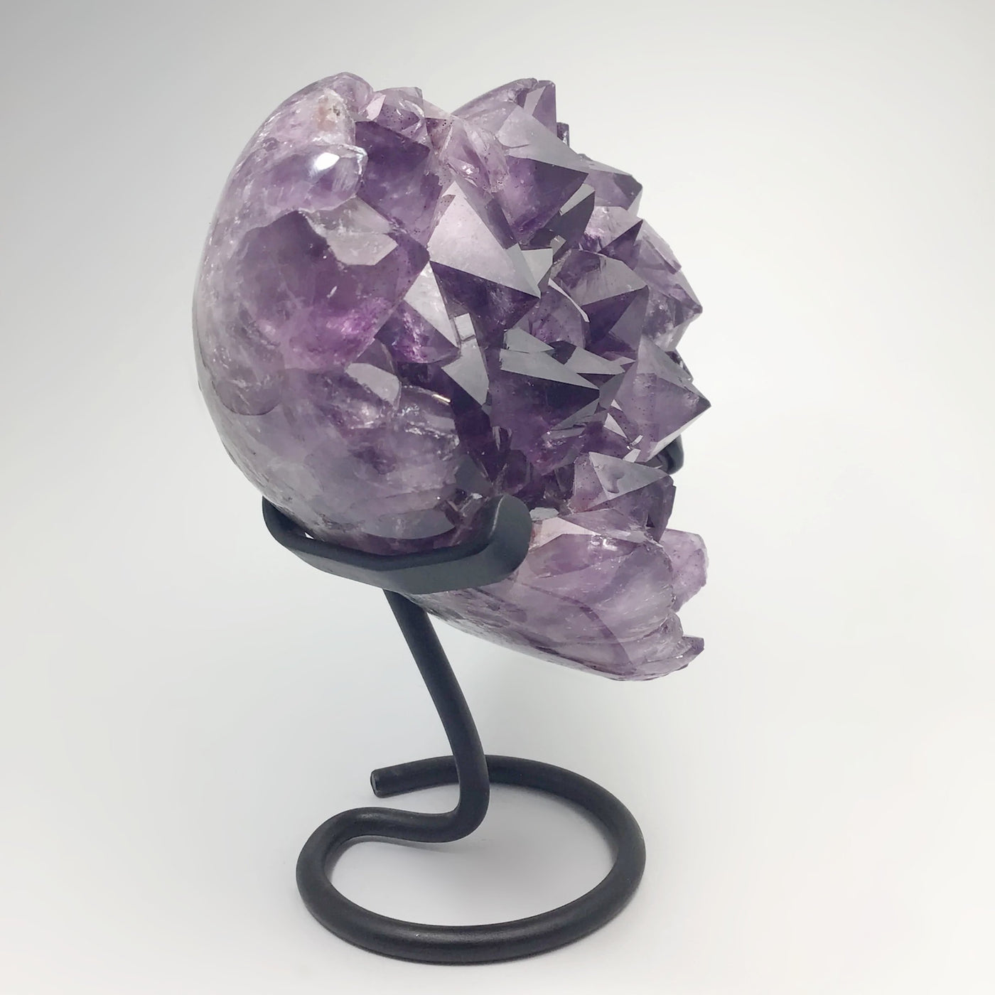 Amethyst Druze Cluster Heart On Stand