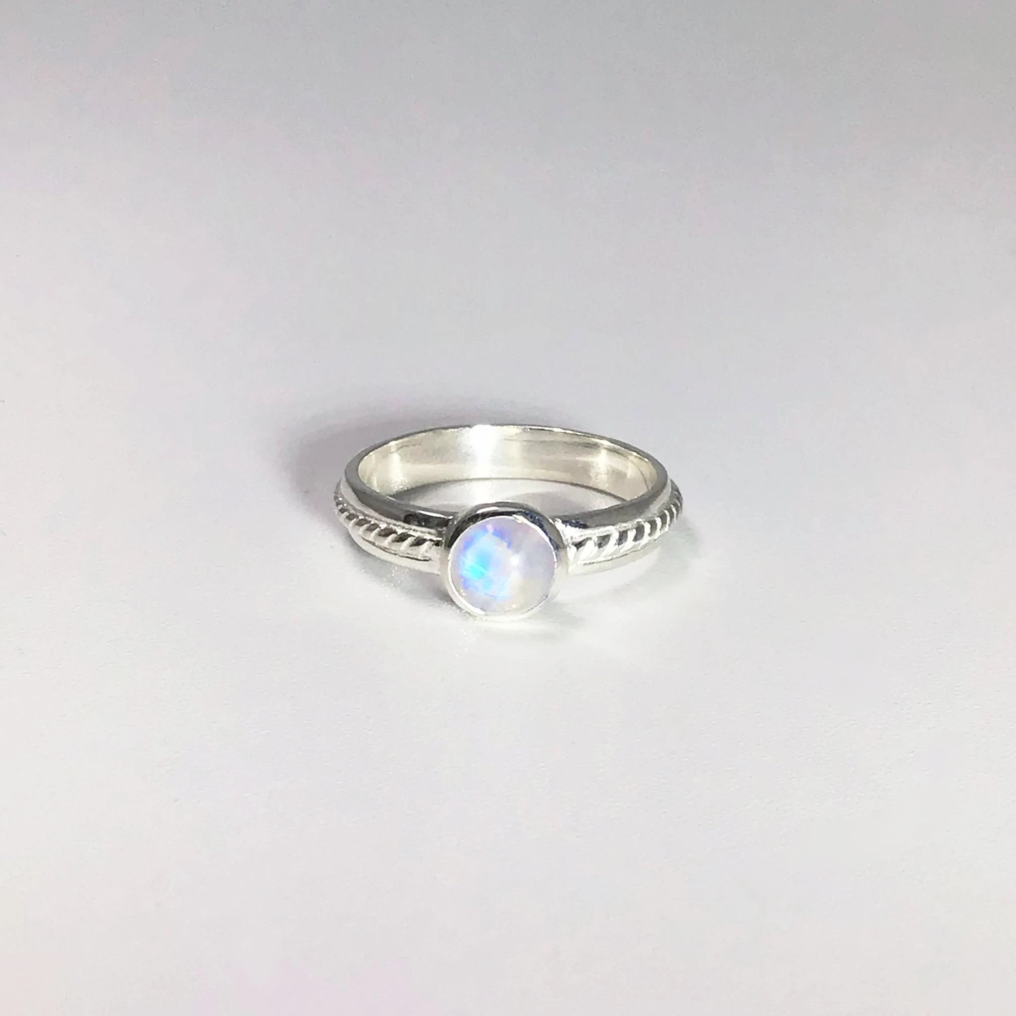 Rainbow Moonstone Ring - Rocks and Gems Canada