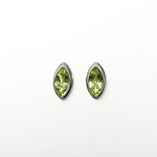 Peridot Stud Earrings - Rocks and Gems Canada