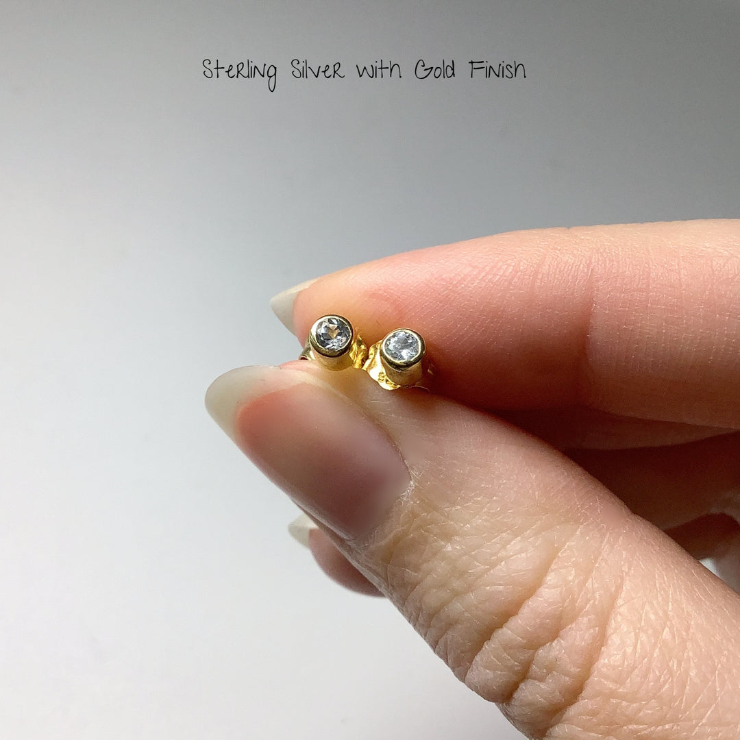 Blue Topaz Stud Earrings - Rocks and Gems Canada